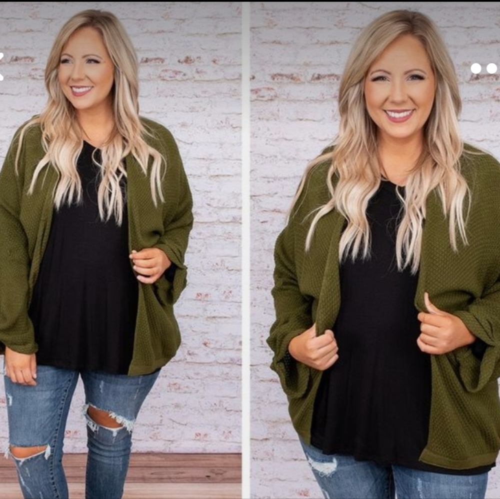 Chic Soul Olive Cardigan XL